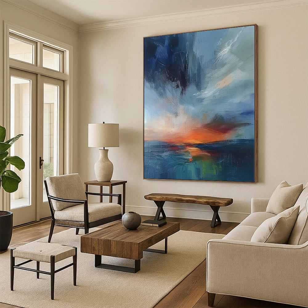 sunset abstract seaside acrylic design 6